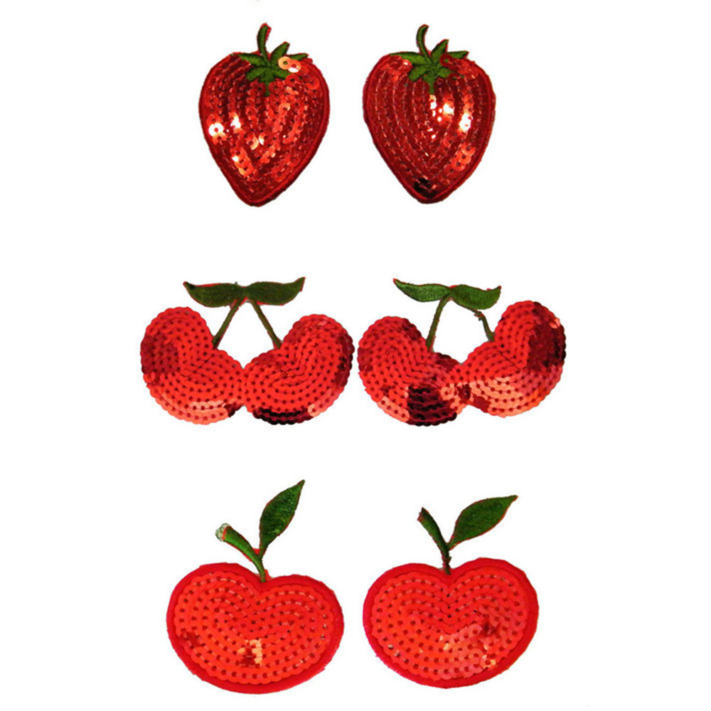 Party Games Couple - Lantejoulas frutas capa de mamilo morango