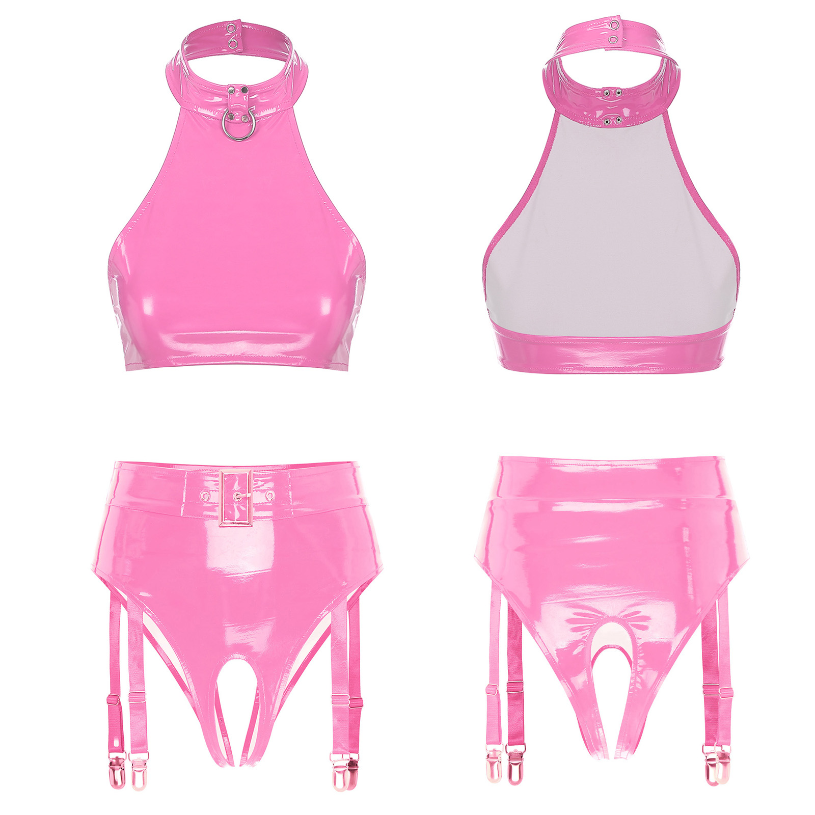 Conjunto de Top de Couro PU Br - Party Games Couple avaliação e preço