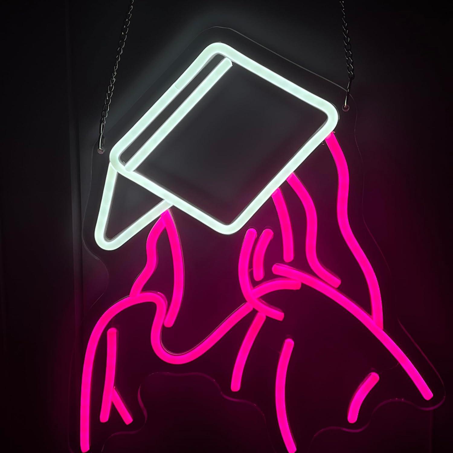 Letreiro Neon 'Reading Girl' c - Party Games Gifts avaliação e preço