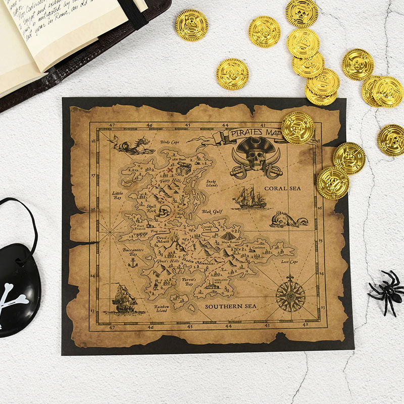 Mapa de Caça ao Tesouro Aventu - Party Games No Supplies avaliação e preço