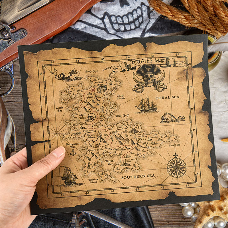 Mapa de Caça ao Tesouro Aventu - Party Games No Supplies avaliação e preço