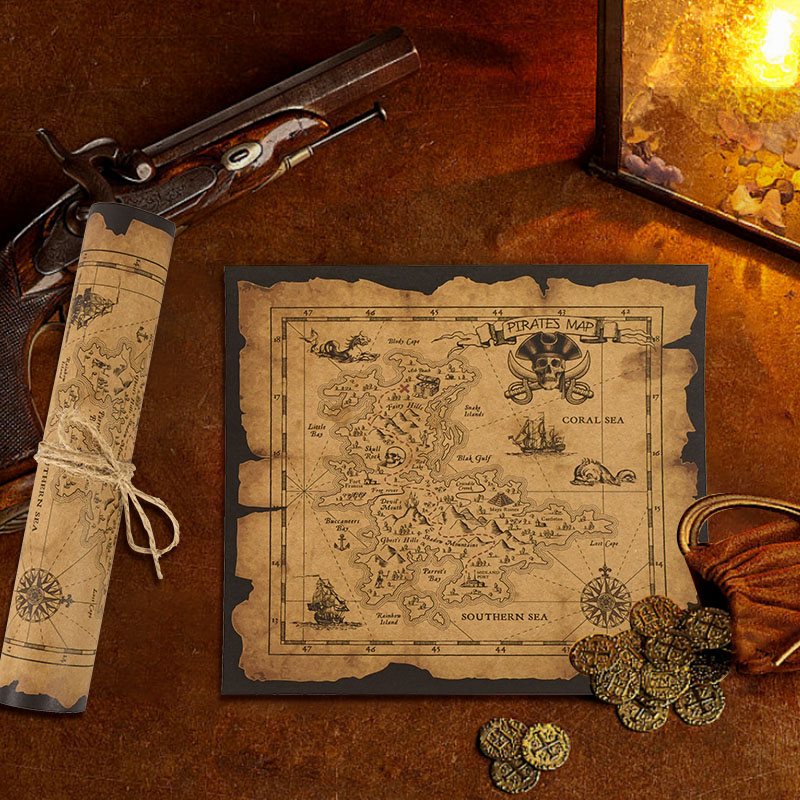 Mapa de Caça ao Tesouro Aventu - Party Games No Supplies avaliação e preço