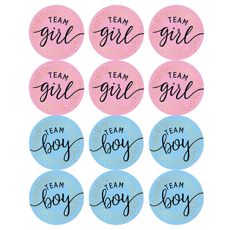 60 pçs gênero revelar adesivos - Party Games Baby Shower avaliação e preço