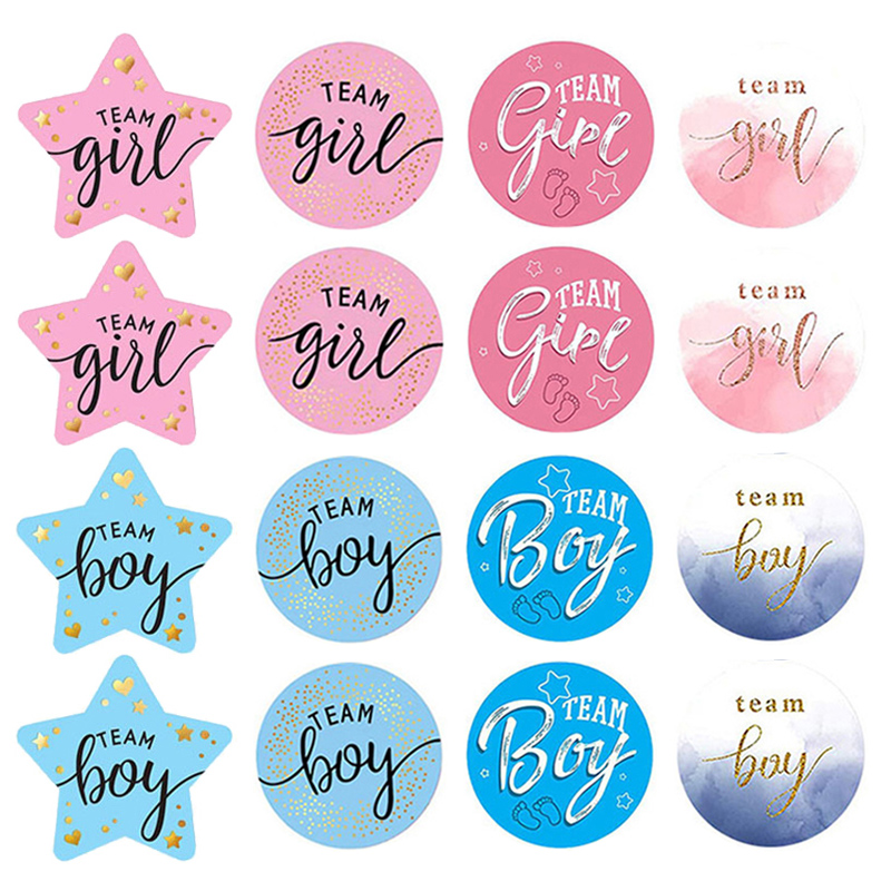 60 pçs gênero revelar adesivos - Party Games Baby Shower avaliação e preço